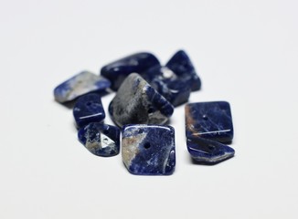 Sodalite tumbled & drilled gemstones