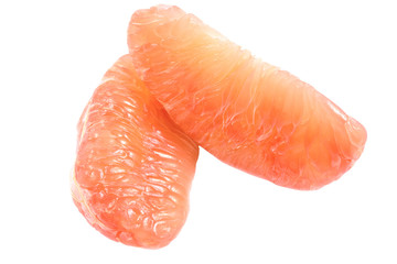 Tropical fruit,  Pomelo or Grapefruit isolated on white background with clipping path, The fruit is natural source of vitamin C and antioxidants, potassium, Healthy food for slow down aging.