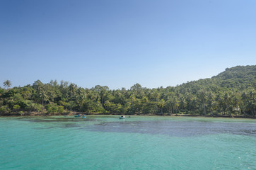 Super turquoise water at Nam Du island, Vietnam