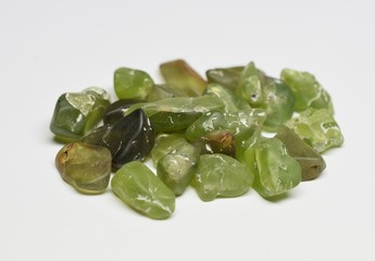 Peridot tumbled gemstones