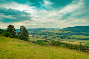 Fototapeta na wymiar View in mountains around Jena