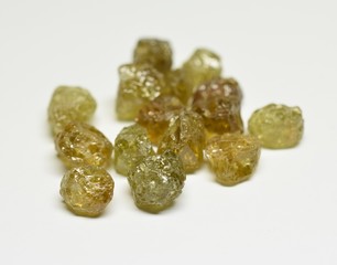 Green Garnet raw gemstones 