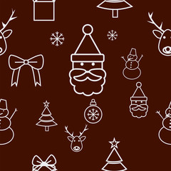 Seamless brown Christmas background