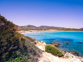Foto op Plexiglas Transparent and turquoise sea in Porto Giunco, Sardinia, Italy © isaac74