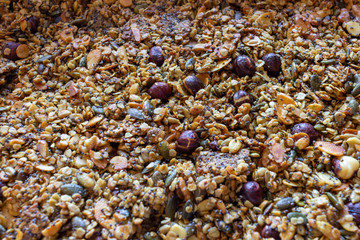 Sweet homemade granola mix