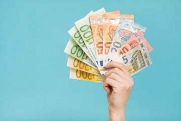 Euro Money. euro cash background. Euro Money Banknotes - obrazy, fototapety, plakaty