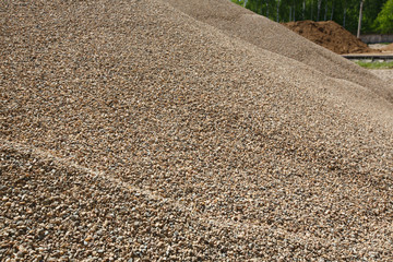 Pile of building material - gravel and sand.