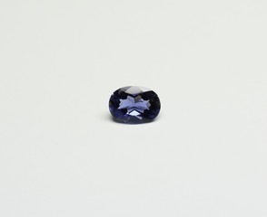 Iolite facet cut gemstone