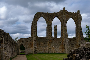 Fototapeta na wymiar 3 arches in ruined wall
