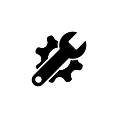 Setting wrench and gear icon