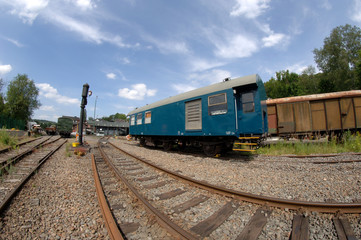 alte Züge und Eisenbahn