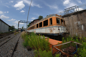 Obraz premium alte Züge und Eisenbahn