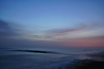 Obraz premium Abstract impressionistic view of the Gulf of Mexico in tropical Casperson Beach, Sarasota County, Florida 