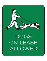Dog owner sign. Prohibiting and resolving signs.