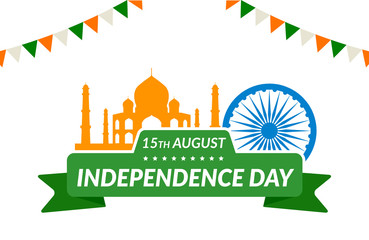 Vector illustration for 15th August Independence day India.