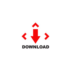 Download icon logo design vector template
