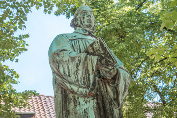 Franz Georg Ferdinand Schläger Statue Münsterkirchhof Hameln Lower Saxony (Niedersachsen)