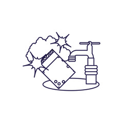 Isolated water tap design pineapple and sunglasses exotic branch summer pineapple and sunglasses exotic branch summer