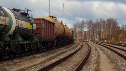 Obraz premium Rail fuel tank transportation