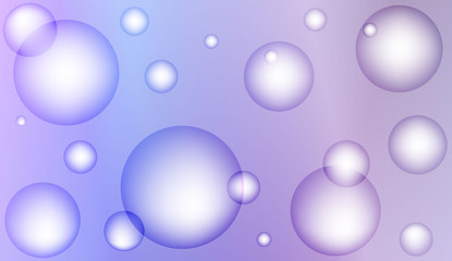 Background with bubbles. Design for your header page, ad, poster, banner. Pastel Gradient Color Vector illustration.
