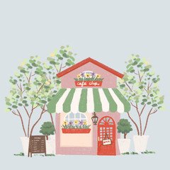 Fototapeta premium cafe in the forrest