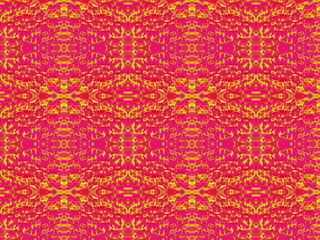 Seamless endless repeating bright ornament of multi-colored geometric shapes