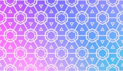 Decorative Pattern With Triangles Style. Blurred Gradient Background. Bright Color. For Banner Template, Flyer, Invitation Card. Vector Illustration