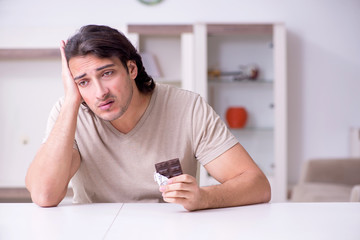 Young man suffering from allergy 