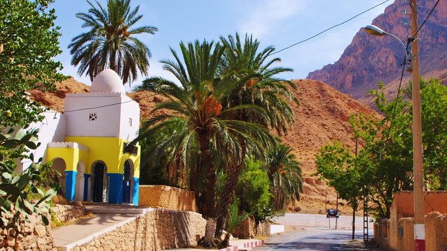 El kantara biskra, marabout, paysage typique