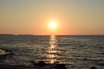 Beautiful summer sunset in Cyprus