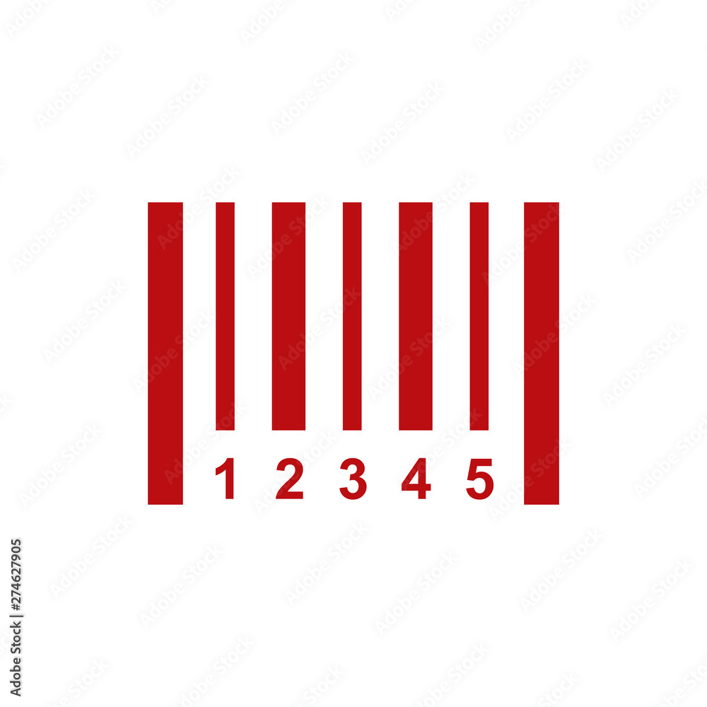 Poster barcode icon isolated sign symbol. flat line style for app, web and digital design – stock vector