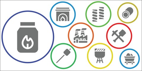 coal icon set