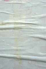 Blank white creased crumpled paper texture background old grunge ripped torn vintage collage posters placards empty space text