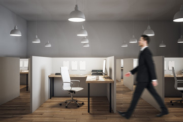 Businessman in contemporary coworking office