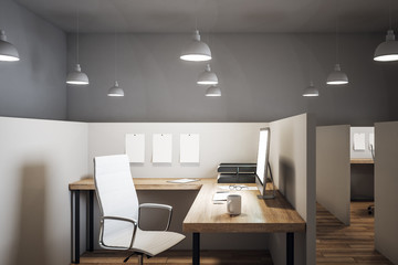 Bright coworking office interior