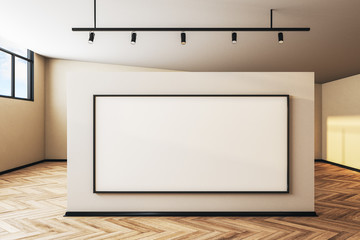 Modern gallery with billboard