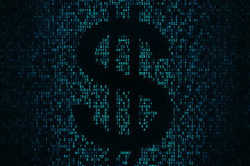 Cryptocurrency and money concept