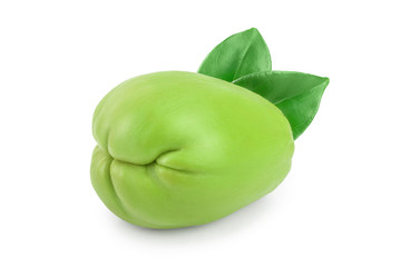 fresh Chayote vegetable isolated on white background