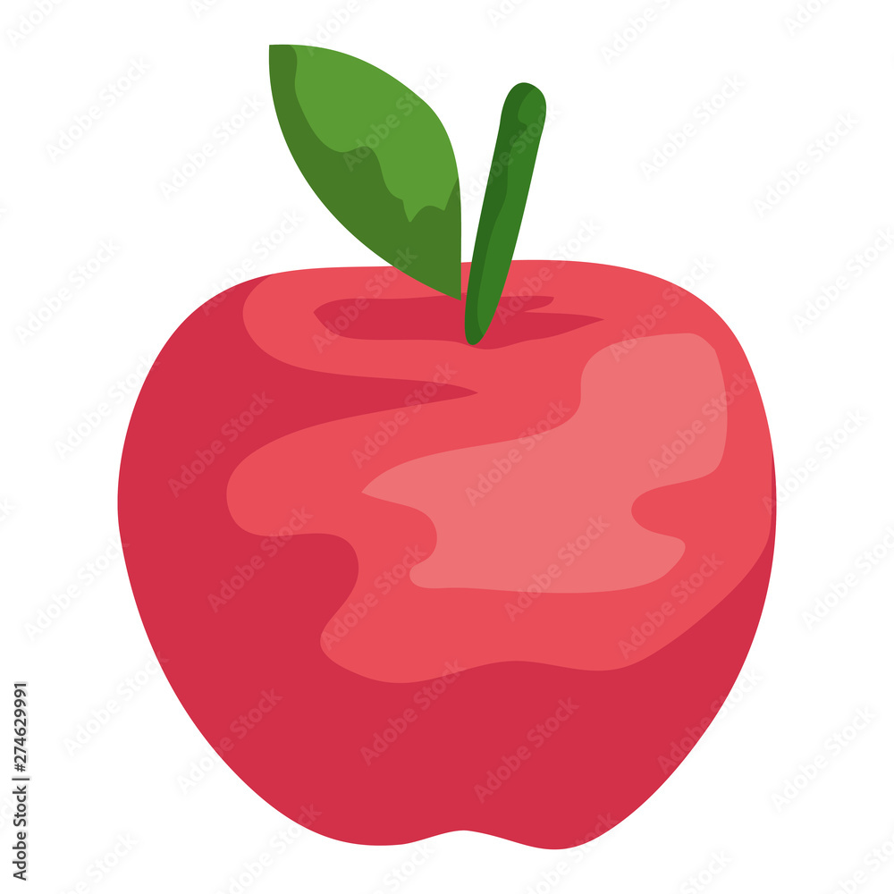 Wall mural apple fresh fruit healthy icon