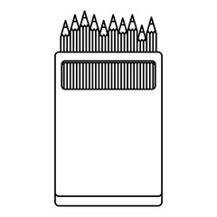 colors pencils box education icon