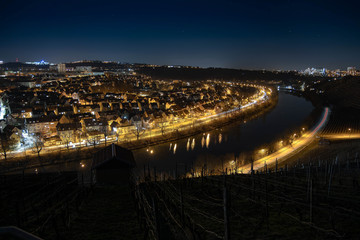 stuttgart , night . fluss , city 