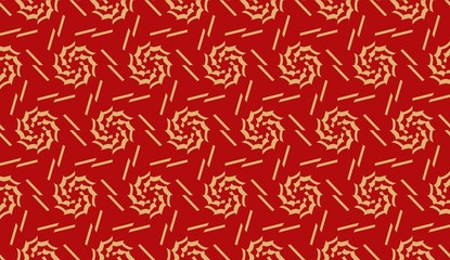 Pattern with polygonal geometric elements. Vector Seamless illustration. Template for wallpaper, interior design, decoration, scrapbooking page.