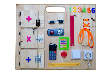 colorful busy board as best toy for kids