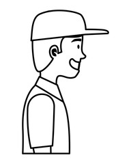 worker of delivery service character