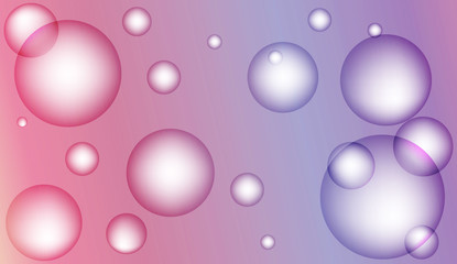 Background with bubbles. Design for your header page, ad, poster, banner. Pastel Gradient Color Vector illustration.