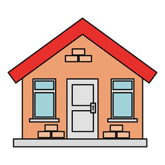 house building facade isolated icon