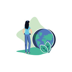 Woman avatar with planet design