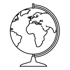 world map earth isolated icon