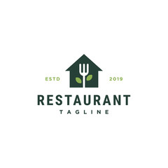 healthy food restaurant vector logo design