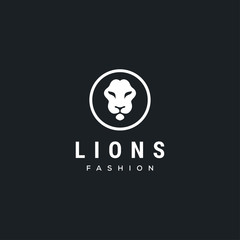 lion head vector icon logo design
